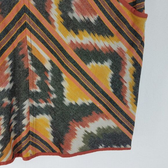 Staring at Stars Urban Outfitters Pencil Skirt Ikat Print Pockets Cotton Size 4 - Picture 4 of 7